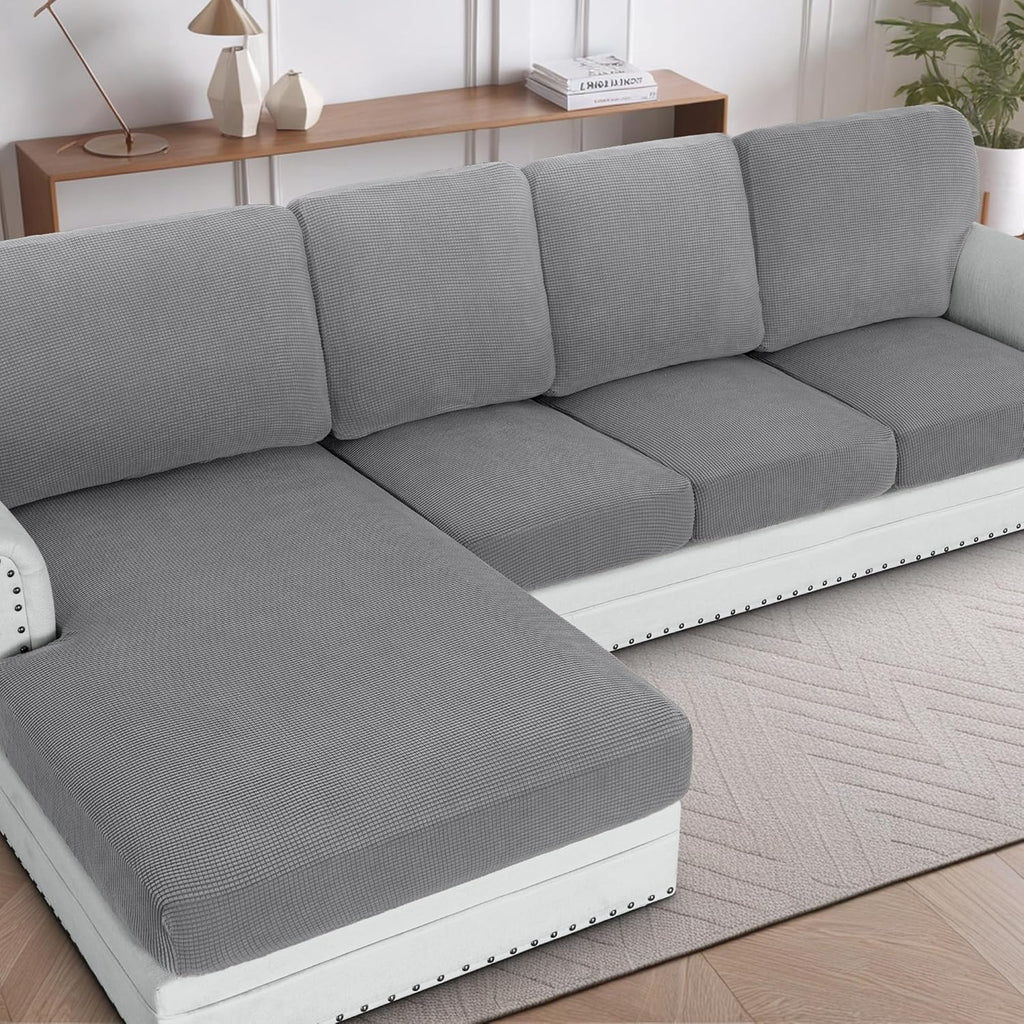H.VERSAILTEX Sectional Couch Covers 8 Pieces Stretch Sofa Covers for Sectional Sofa