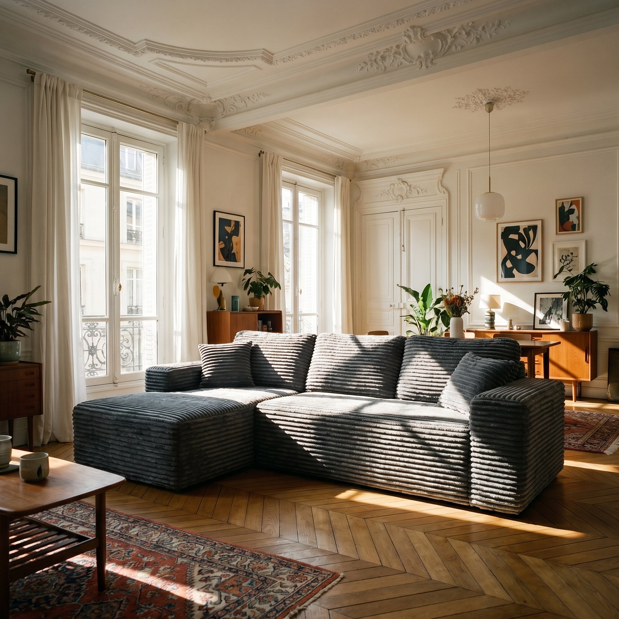 The Meridius - Sofa with Chaise Lounge